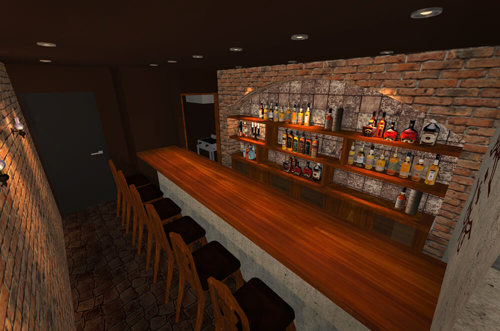 Bar Corujaのカウンターパース画像